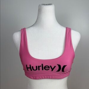 Hurley Women's Pink reversible Sports bikini top